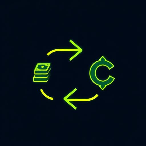 법정화폐 ↔ 암호화폐 ↔ 법정화폐 교환